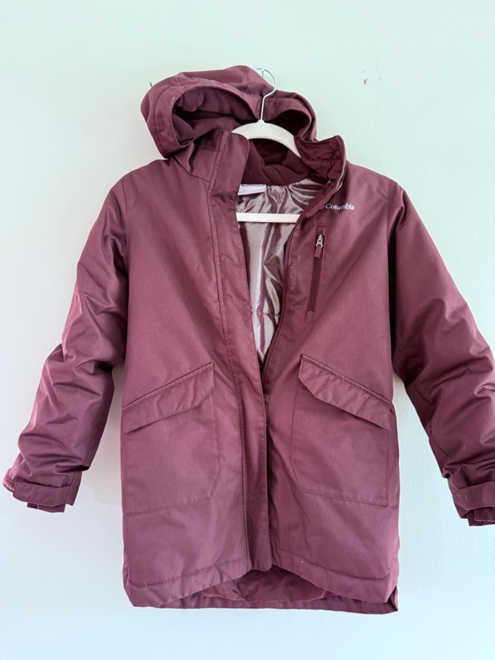 Columbia Kids' Nordic Strider Hooded Winter Jacket - Maroon
